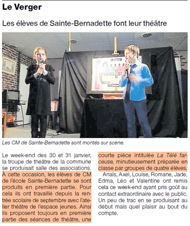 Article Théâtre Le Verger