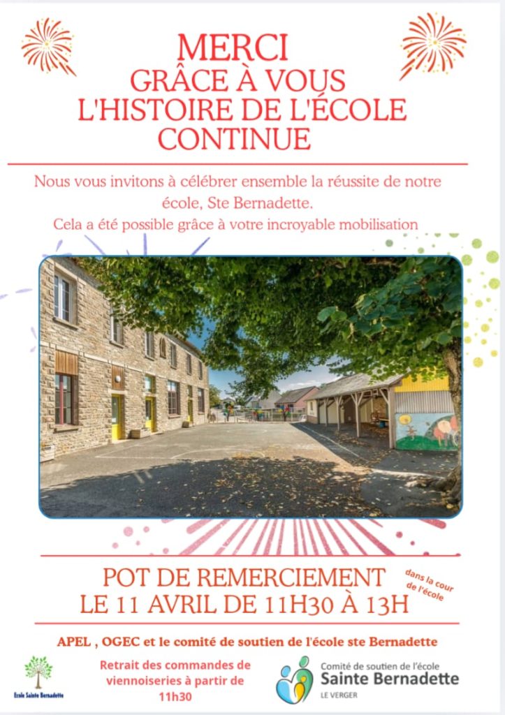 Invitation pot de remerciement